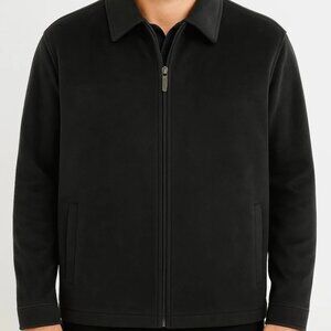 Nicoby Age of Wisdom Black Suede Stretch Full Zip Jacket